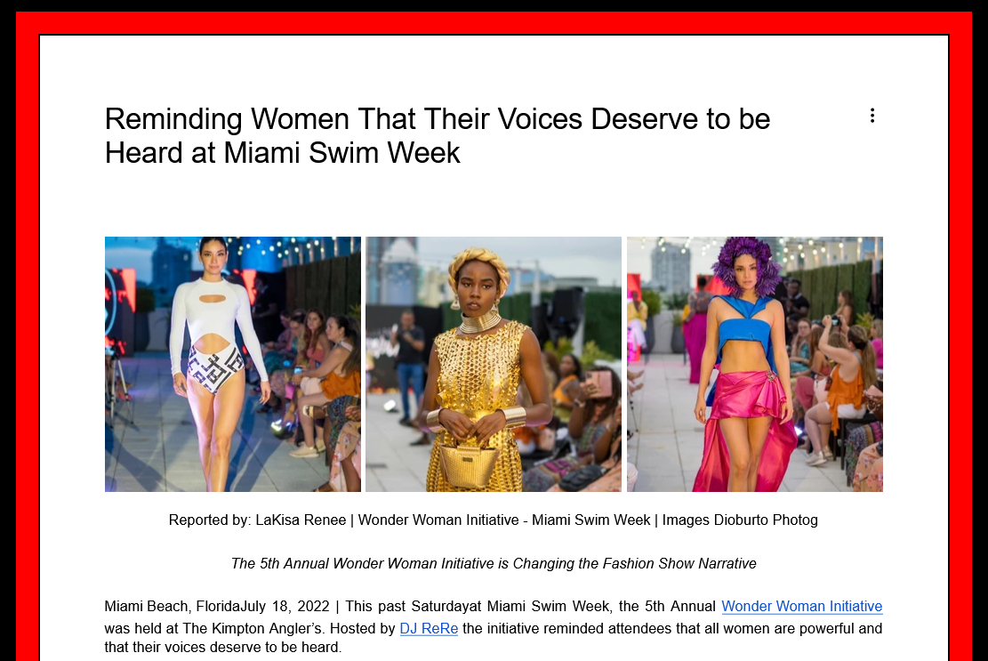 Reminding Women That Their Voices Deserve to be Heard at Miami Swim Week